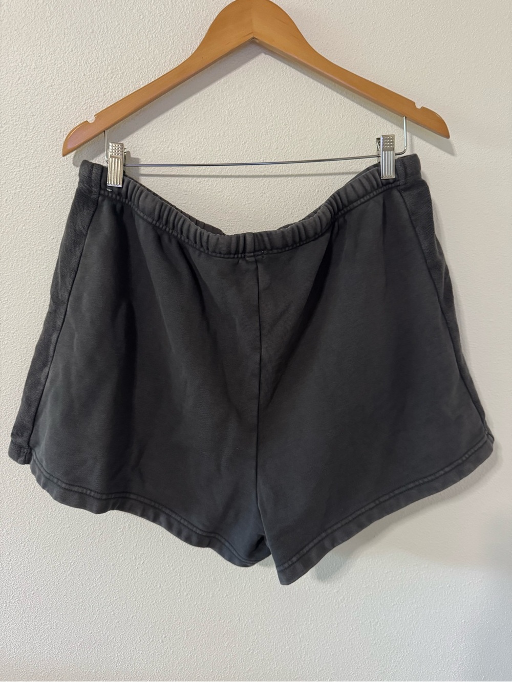 Aerie French Terry Sweat Shorts Loungewear Gray Pockets Drawstring-XXL - Picture 2 of 7